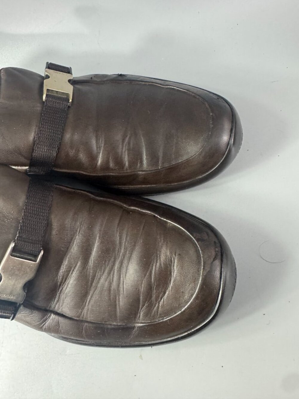 Authentic Prada Chocolate Brown Leather Classic Loafers - Picture 12 of 16